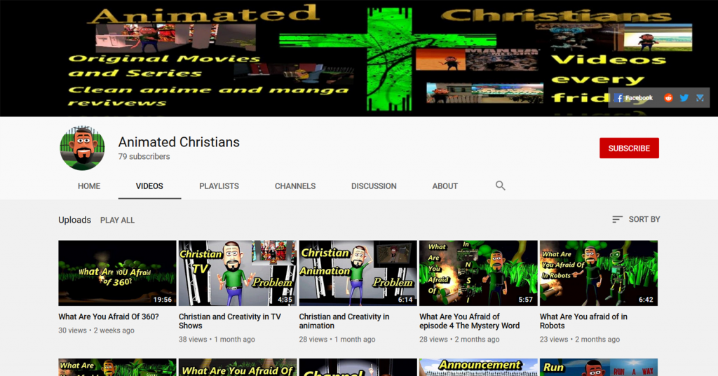 Animated Christians on YouTube