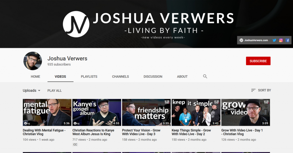 Christian YouTube Channel Josua Verwers