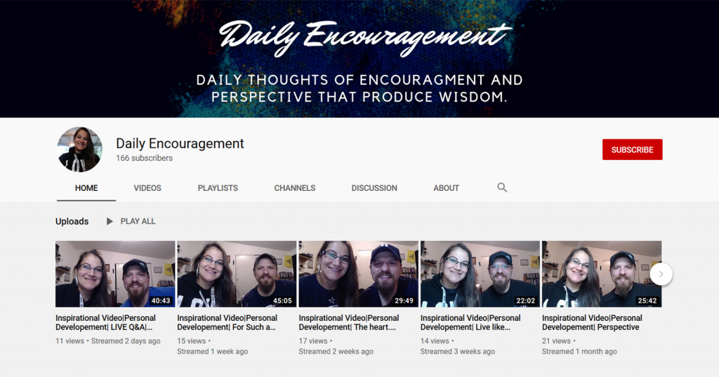Daily Encouragement Christian YouTubers