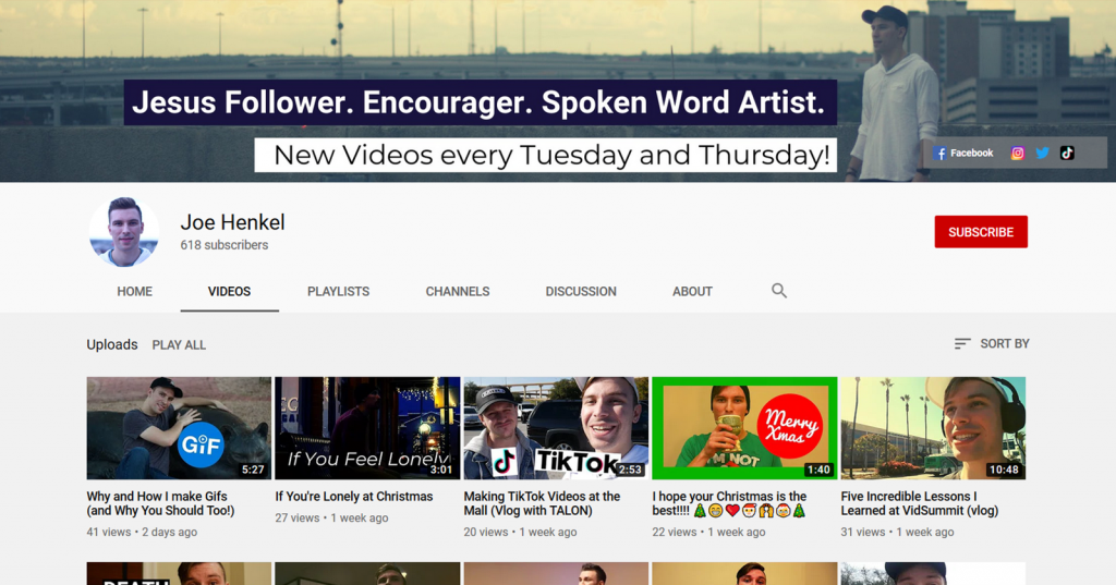 Joe Henkel Christian YouTuber